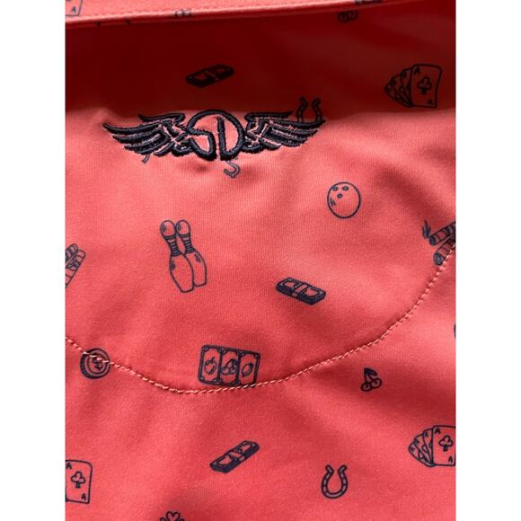 Straight Down Polo Shirt Mens/Teen Coral Size XL Golf Palmetto Dunes Hilton Head - Picture 7 of 11